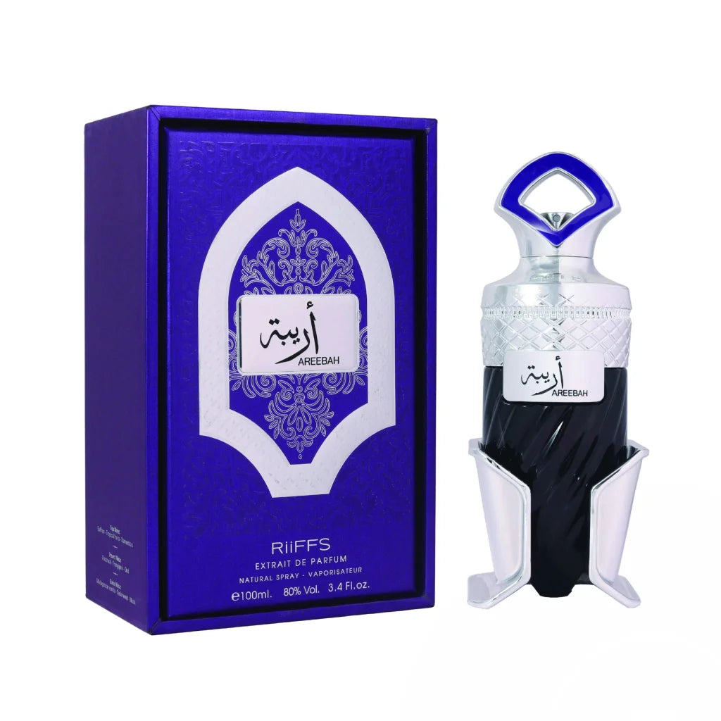 Blauwe en zilveren parfumfles Vriendelijke Parfumfles voor Viacheslav спасибо Zaafaran Mousuf Arabische Parfum