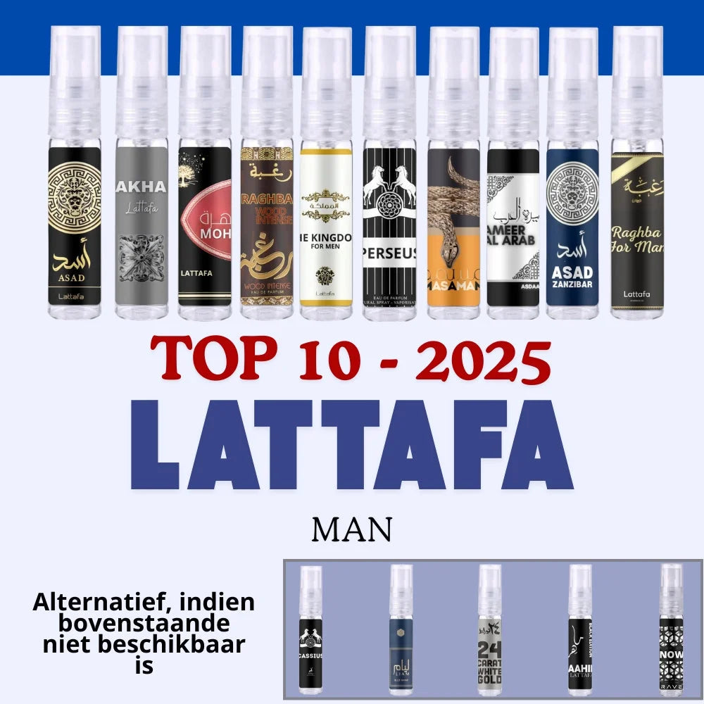 Lattafa Sample Set Top 10 Heren 2024 - Best of 2025