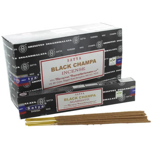 Boxes van Black Champa wierookstokjes voor een rustgevende sfeer en ontspanning