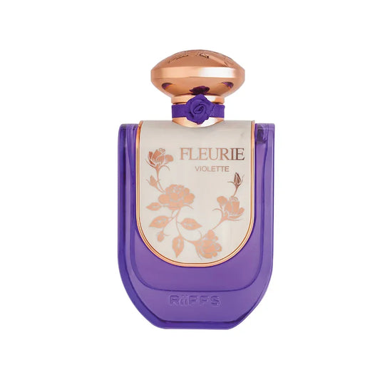 Paars Arabische Parfum artikelen met bloemenlabel parfumolie en paarse parfumfles