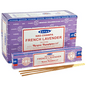 Satya Nag Champa French Lavender wierookstokjes in paarse verpakking voor rust en ontspanning