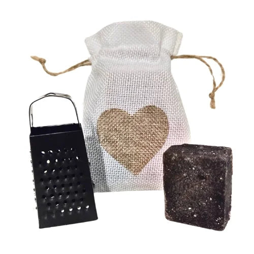 Shaving soap set met grater en burlak bag voor geurblokje cadeau met arabische parfum
