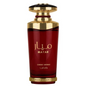 Rood glazen parfumflesje met gouden dop voor Mayar Cherry Intense en Cherry Intense