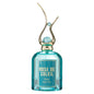 Turquoise parfumflesje met gouden accenten voor Riiffs Rose of Soleil Eclat, arabische parfum
